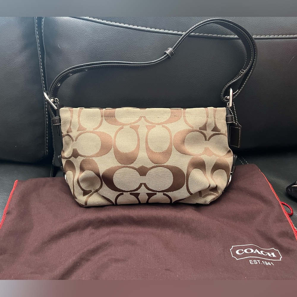 Small Coach Purse - Beige Monogram